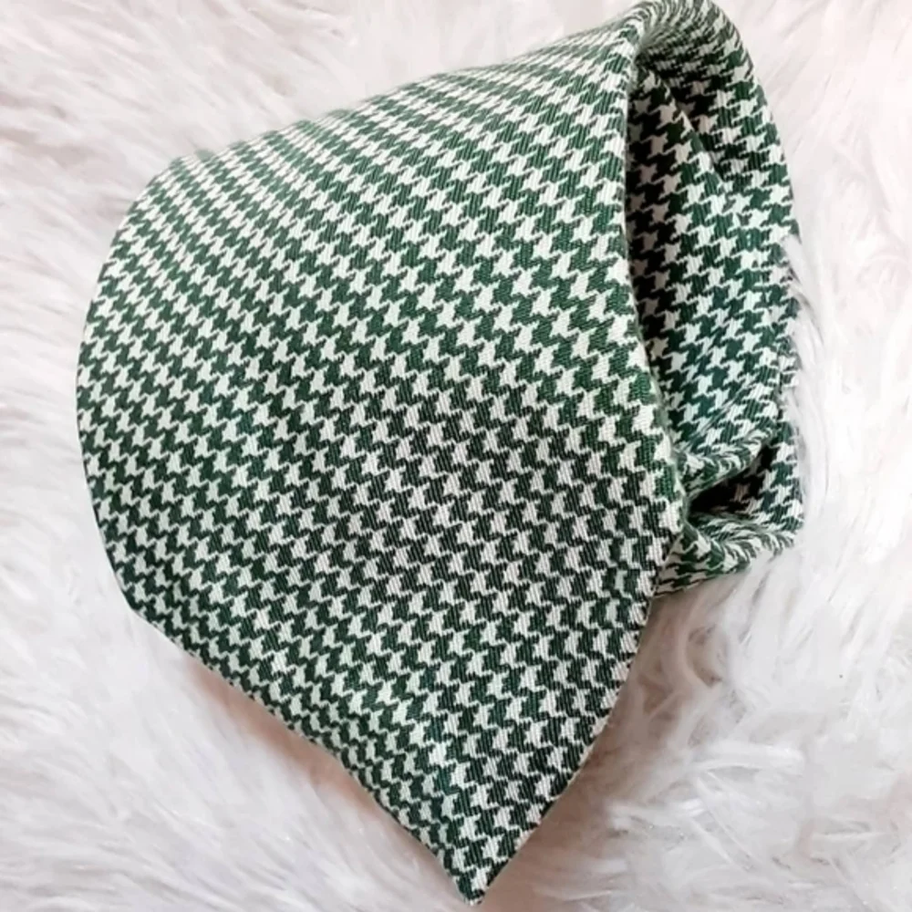 J. Crew Silk Safari Shirt & Houndstooth Silk Tie
